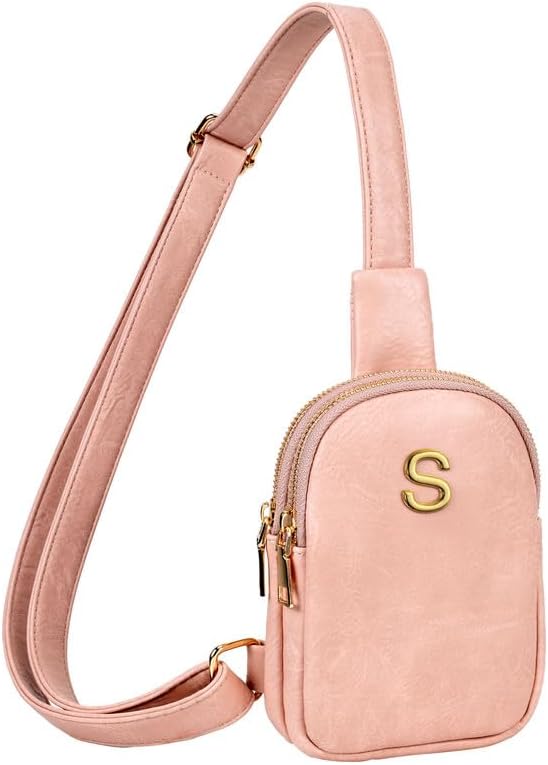 Freesya Birthday Gifts for Daughter Granddaughter, Personalized Crossbody Bags with Initial Letters, Teen Girl Gifts Trendy Stuff, Mini Lightweight Sling Purse, Gifts for Her, Gifts for Teen Girls