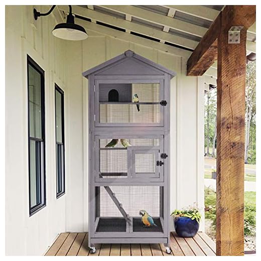 Best cage for an umbrella cockatoo GUTINNEEN Outdoor Bird Aviary on Wheels