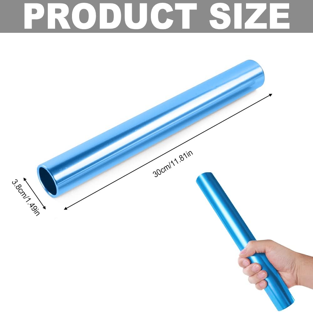 Chihutown 4 Pack Relay Baton, Aluminum Alloy Athletics Batons Track, Hollow Color Relay Running