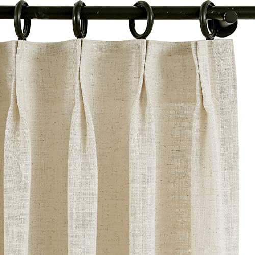 ChadMade Custom Curtain Drapery Polyester Linen Curtain, for Traverse Rod & Rod & Track, Living Room, Dining Room Drape, Drapery Panel for Bedroom Patio Door, Tallis Collection (1 Panel)