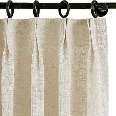 ChadMade Custom Curtain Drapery Polyester Linen Curtain, for Traverse Rod & Rod & Track, Living Room Curtain Dining Room Drape, Drapery Panel for Bedroom Patio Door,Tallis Collection (1 Panel) Cover