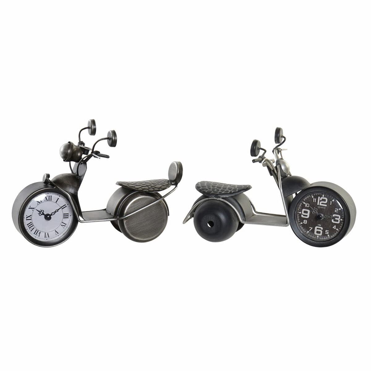 Montre moto métal verre 24 x 13 x 16,5 horloge de table vintage