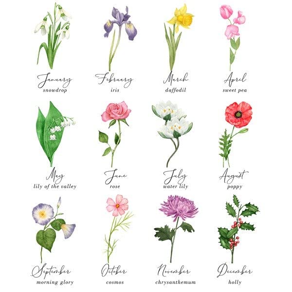 Personalization Universe Birth Month Flower Personalized Tote Bag4