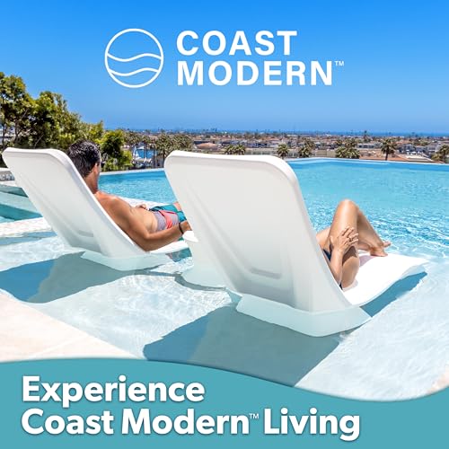 Image of Coast Modern in Pool Lounge Chair - Waterproof & Weighted Chaise Lounger - Outdoor Pool Furniture for Patio or in Baja Shelf