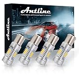 Antline Extremely Bright 1156 1141 1003 7506 BA15S 21-SMD 2835 Chipsets 1260 Lumens LED Bulb Replacement Amber Yellow for Car RV Interior Turn Signal Blinker Side Marker Lights Bulbs (Pack of 4)