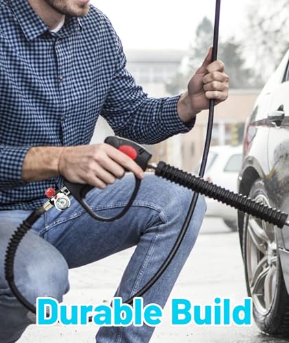 Image of Air Spray Gun, Air Pressure Gauge, Precision Tool for Automotive Repair and Painting