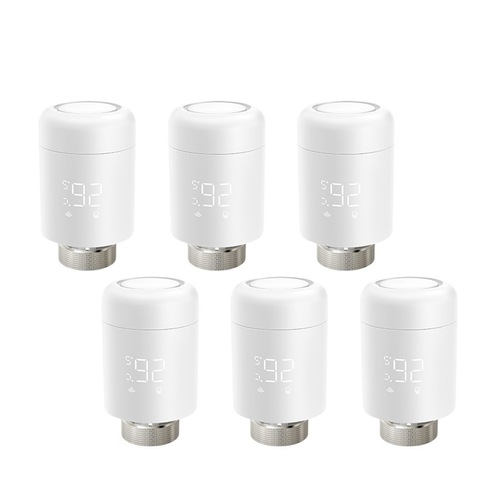 Tuya ZigBee TRV Heizkörperstellventil, Intelligenter Thermostat-Temperaturregler, Kompatibel Mit Automatische Regelung(6PCS)