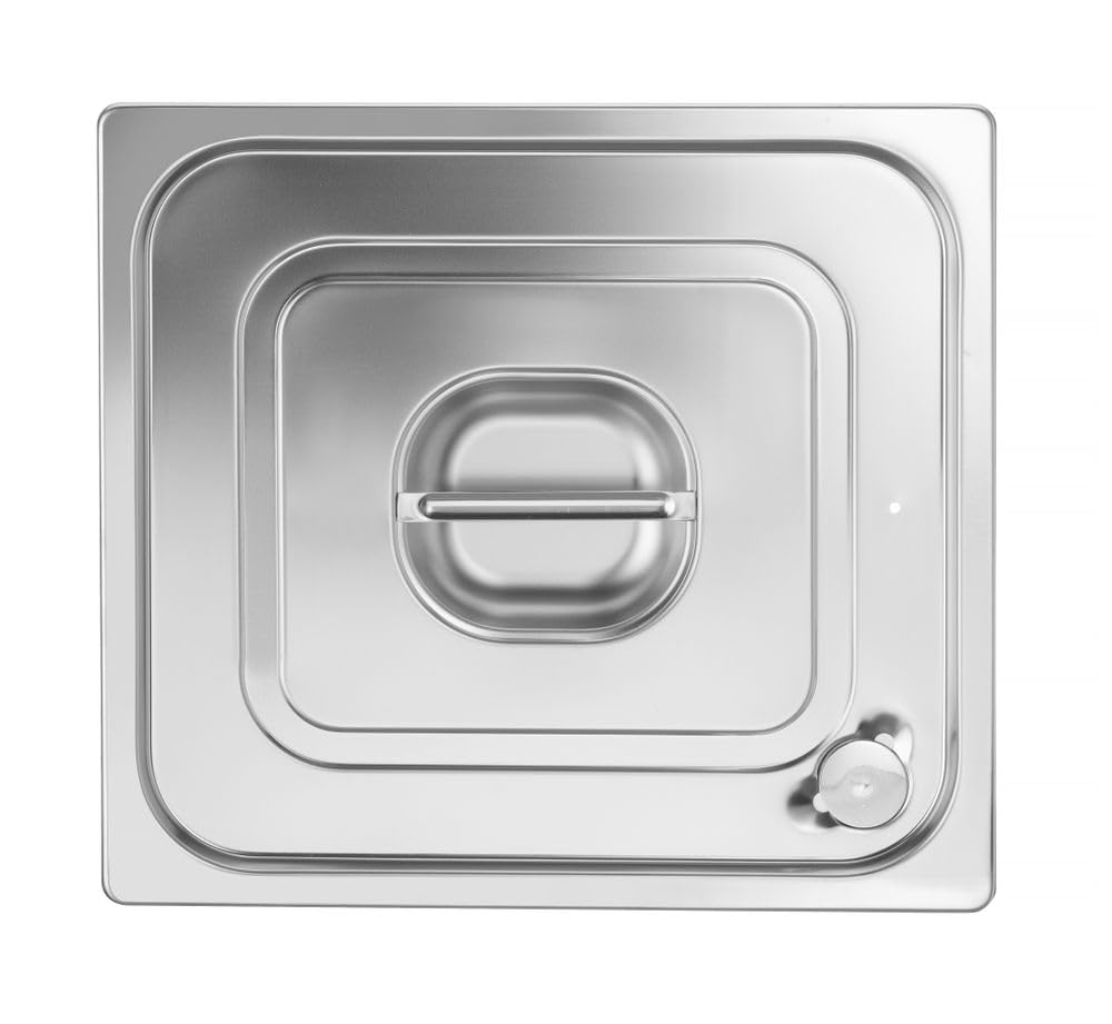 HENDI Gastronorm Deckel, mit Silikonrand, GN 2/3, 354x325mm, Edelstahl