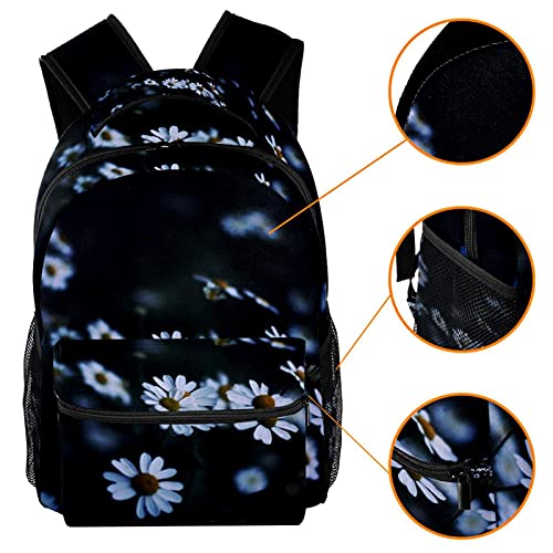 Sac à dos décontracté bleu à fleurs fini le manque de place - 3