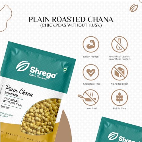 Image of Shrego Roasted Whole Chana (Desi Chickpeas Without Husk) (360 gm) (Pack of 3)