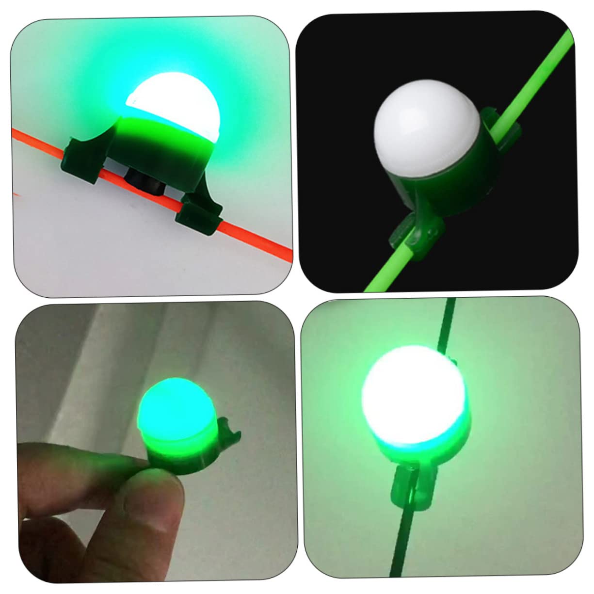 YARNOW 12 Set Luci da Pesca Notturne Accessori per La Pesca Lampada Portatile per Canne da Pesca Torcia da Pesca Professionale Kit da Pesca Luce da Pesca a LED Plastica Attrezzo Induzione
