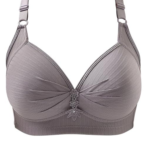 Brasier sin varillas para mujer con broche adelante en paquete de 3 unidades 3