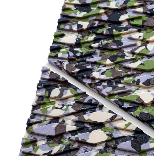 Image of Hjdeck Boat Flooring EVA Foam Boat Decking Self Adhesive Camo Deck Grip Pad Marine Carpet for Yacht, Kayak Decking, Surfboard Traction Pad, SUP Paddle Board, RV Flooring, Motorboat, Golf Cart