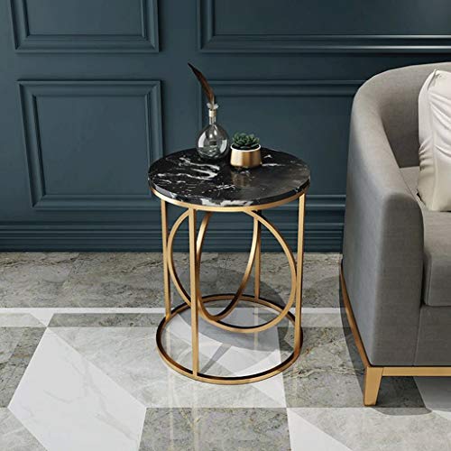 Table basse postmoderne en marbre blanc idéale pour balcon et appartement - 3