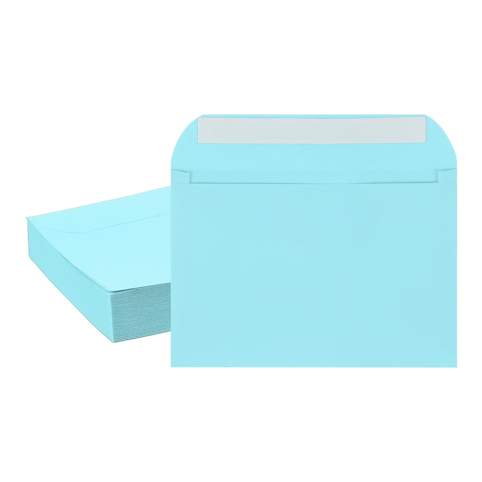 PATIKIL 7.5x5.5 Inch Invitation Envelopes, 50 Pcs Self-Seal for Invitations A7 Self Seal for Weddings Thank You Card Photos Postcards Birthday Greeting Cards Mailing, Light Blue
