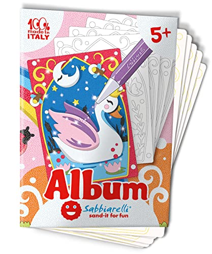 Sabbiarelli Sand-it For Fun - Album Le Monde Magique : 5 Feuilles Adhésives A5 pour Sand Art avec...