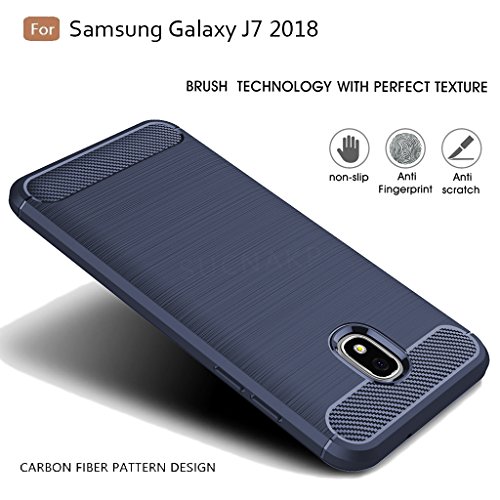 Sucnakp For Samsung Galaxy J7 2018 Case, Galaxy J7 V 2Nd Gen Case,Galaxy J7 Refine Case,Galaxy J7 Aero,J7 Star,J7 Top,J7 Crown,J7 Aura,J7 Eon,J737V,J737T,Tpu Protective Case Cover(Blue) #TOP3