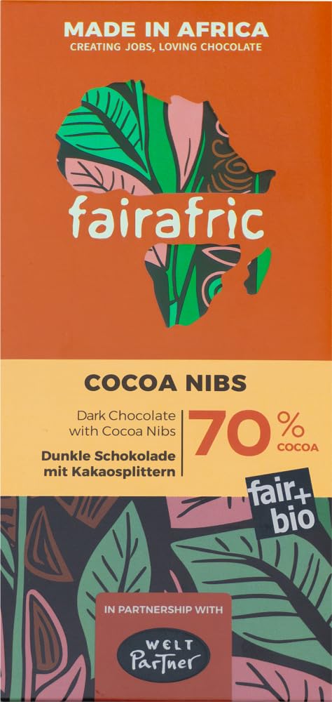 Bio-Zartbitterschokolade mit Kakaosplitter 18 x 80 g