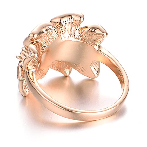 Yoursfs Statement Rings For Women White Enamel Flower Crystal Cocktail Ring Size 8 Gift #TOP6