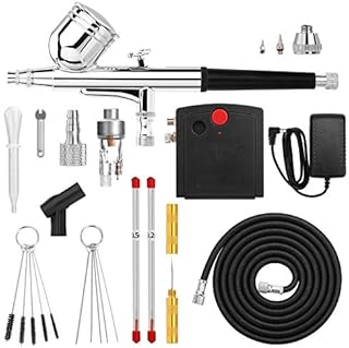 Airbrush, AGPtEK Mini Airbrush with Air Compressor, Single Action Portable Airbrush Kit for Decorating, Craft Tools, Makeup,Painting and Manicure