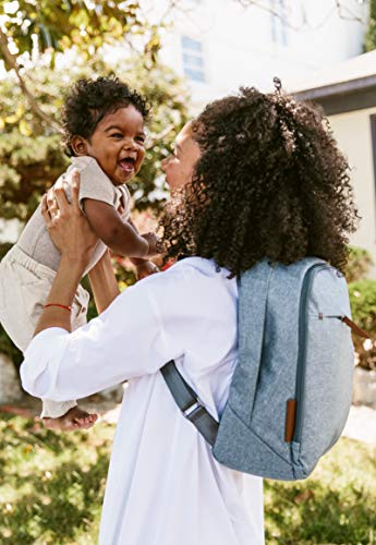 Uppababy Changing Backpack - Emmett (Green Melange/Saddle Leather) #TOP5