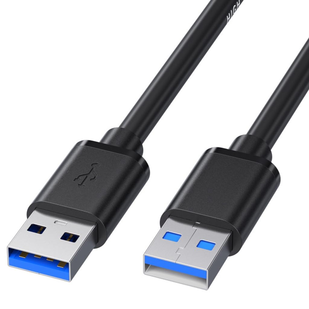 Elnwnnkc USB3.0 Male to Male Cable USB A to USB A Highly Speed Data Cord for Fast Data Transfer & Charging for Hard Drives