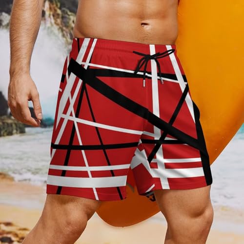 Man's Casual Swim Trunks for Van 1986 Halen Beach Pants,Summer Breathable Board Shorts Bathing Suit for Cycling3
