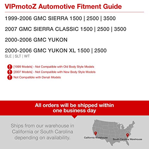 Vipmotoz Front Bumper Turn Signal Light Assembly For 1999-2006 Gmc Sierra Yukon Xl 1500 2500Hd 3500Hd, Matte Black Housing, Driver And Passenger Side Pair Set #TOP5