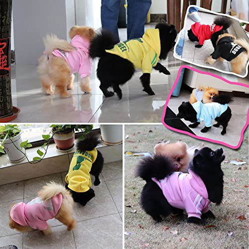 QiCheng&LYS Hunde Hoodie,Kleine Hunde Strickpullover Wintermantel Für Kleine Hunde (Rosa, XS)