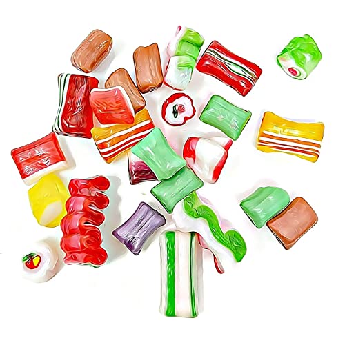Old Fashion Hard Candy Assortment, Cut Rock Candy & Baby Ribbon Candy In Mix, Bulk Gift Bag #TOP2