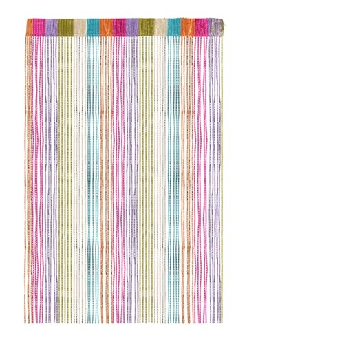 Coloreado Panel de Cortina de Cuerdas, Multicolores Flecos Puerta, 90 X 200 cm Cortinas de Hilos Cocina para Patio, Hilos Separador de Ambientes, Mosquitera, para Sala de Estar, Dormitorio, Fiestas