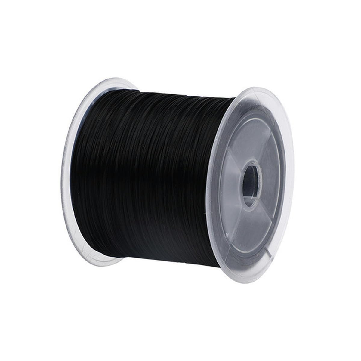 50–500 Yards hochelastische Perlenschnur, transparent, elastisch für die Herstellung von Armbändern, elastisches Band für Nähzubehör, Armbänder, Perlen, Schwarz, 500 m