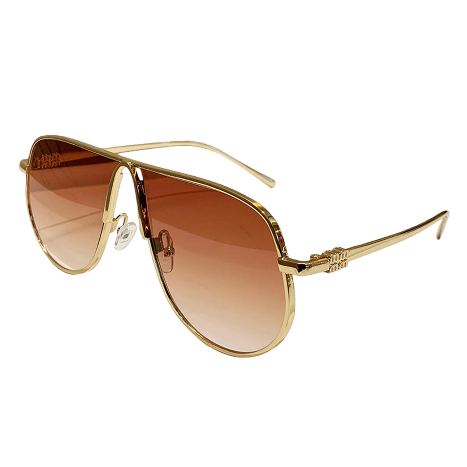 Gyios Sunglasses Mens Vintage Oversized Metal Women Fashion Gradient Men Shades Punk Sun Glasses