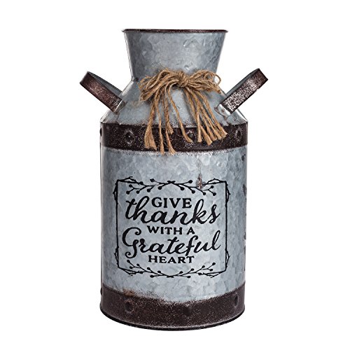 Decorative Galvanized-Metal Can | Garden Decoration | Gardening Gift/Souvenir | Metal Flower Pot/Vase