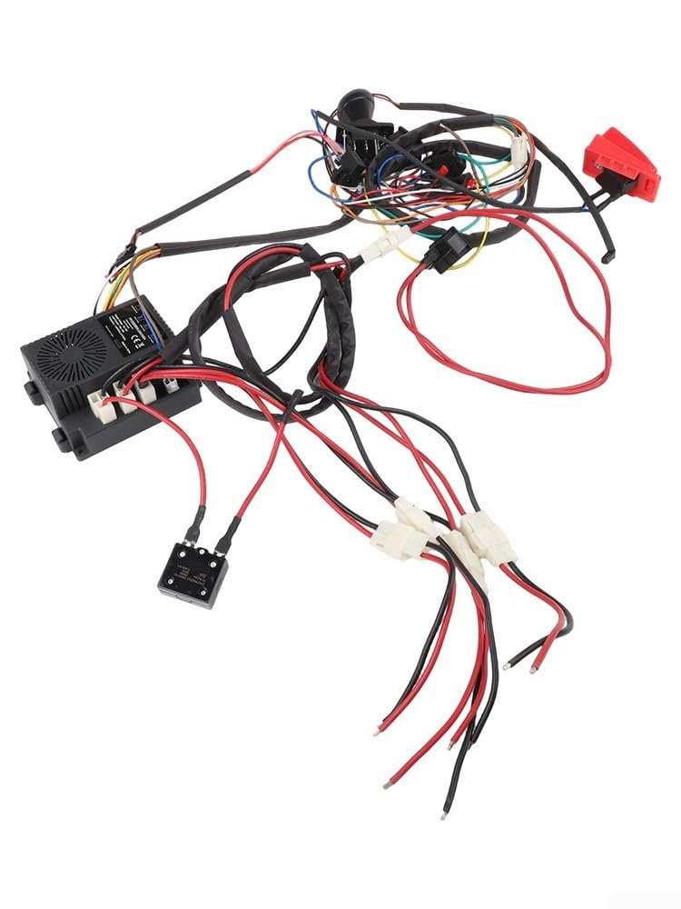 24V Wiring Harness Kit for Ride-On Cars 2.4G Remote Thick Wire Harness Kit 12V-24V for Toy Car Upgrade DIY Wiring Harness for 2WD 4Wd Electric Kids Cars 40A High Power Harness Kit with Controller 24V