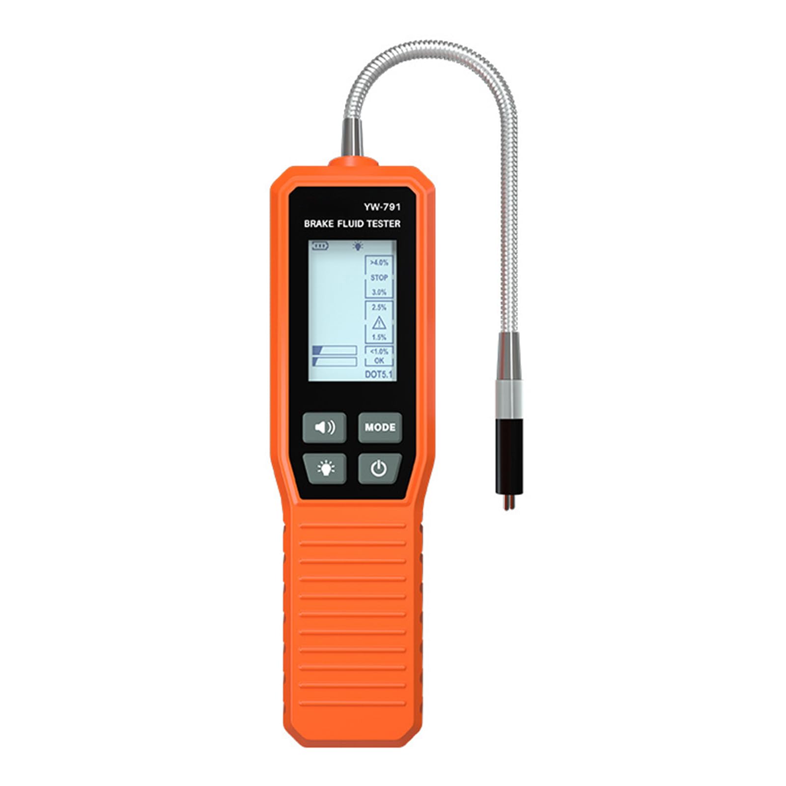 Strumento diagnostico automobilistico professionale Tester liquido freni con sonda a collo d'oca Design ergonomico Grip Tester fluido freni digitale