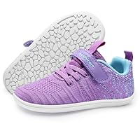 IceUnicorn Hausschuhe Kinder Barfußschuhe Jungen Mädchen Sportschuhe Barfussschuhe Minimalistische Hallenschuhe(Rosa Lila, 32EU)