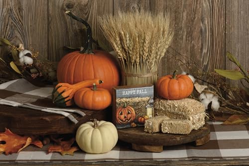 Primitives-By-Kathy-Happy-Fall-Home-Decor-Block-Sign-4-inch-Square Primitives By Kathy Happy Fall Home Decor Block Sign 4 inch Square