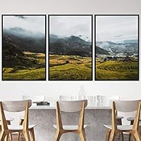 3 Piece Framed Canvas Wall Art Mountain Landscape Canvas Prints Home Artwork Decoration for Living Room,Bedroom - 16