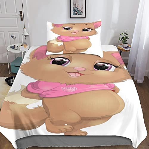 Housse de couette animation 3D pour lit simple 135x200 microfibre