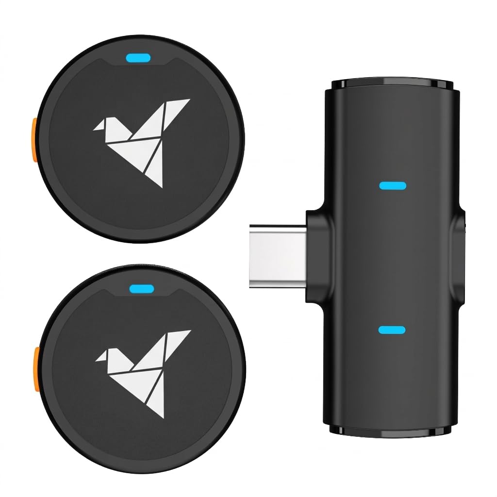 AROPRE Dual Wireless Lavalier Microphone Latest 2026 Edition Wireless Button Mic with Active Noise-Cancellation & Reverb Modes | Microphone for YouTube, Vlogging, Live, Interviews-image-39