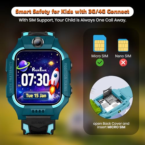 Image of PunnkFunnk Smart Watch & Kids Calling Smart Watch Combo, 1.83 inch HD Fitness Watch with Bluetooth Calling + Kids Camera Smartwatch with Games, Heart Rate, SpO2, Sleep Monitor, Boys & Girls