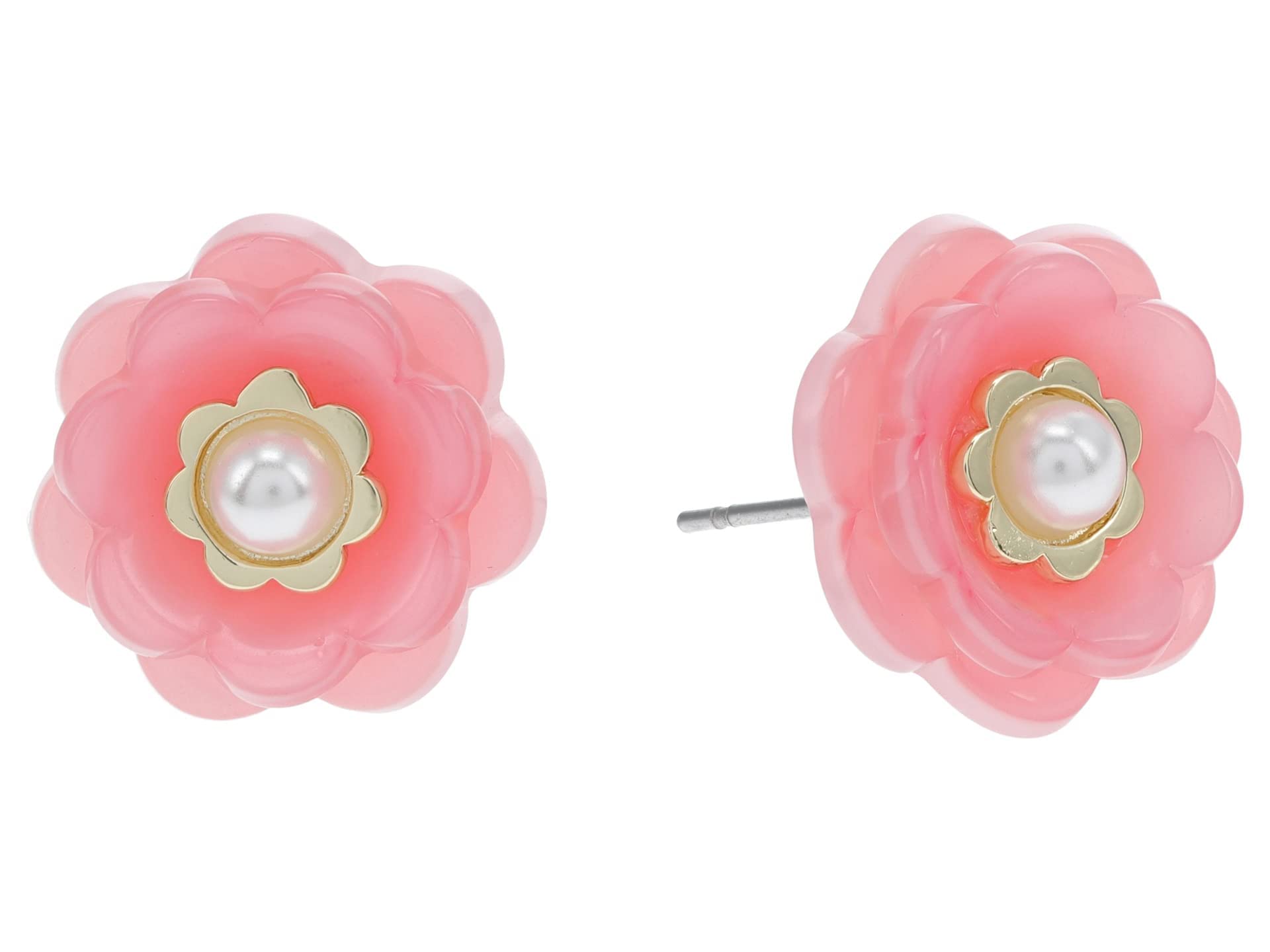 Draper JamesLayered Acetate Floral Studs Earrings Pink Multi One Size