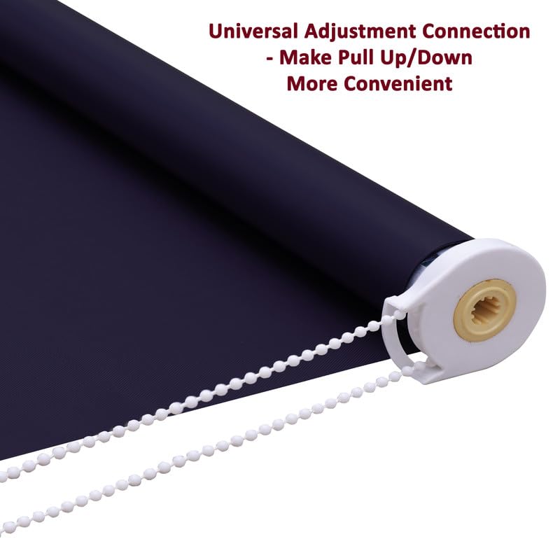 Image of Roller Blinds 300 GSM Polyester Fabric Waterproof & Sun Blockage Corded Roll Up and Down Blinds Curtains for Window, Door, Balcony (Purple Color 3 X 10 Feet, Pack of 1 Piece)