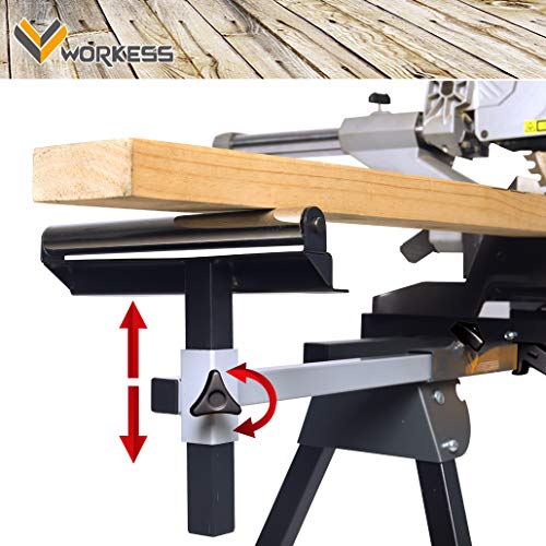 WORKESS Miter Saw Stand, Saw Horses 2 Pack Folding
