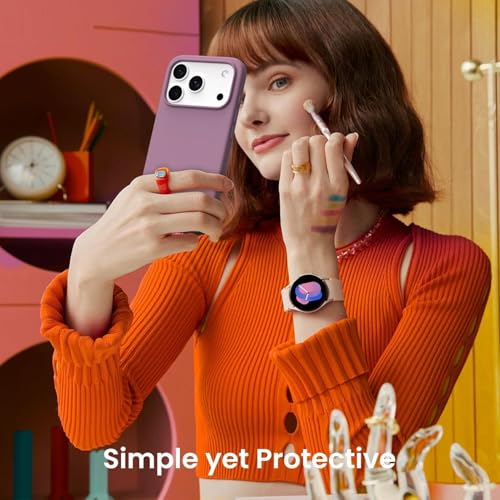 Image of Back Cover Compatible with iPhone 17 Pro Max Case Liquid Silicone Full Protection Shock Proof Back Cover for iPhone 17 Pro Max (Lilac)