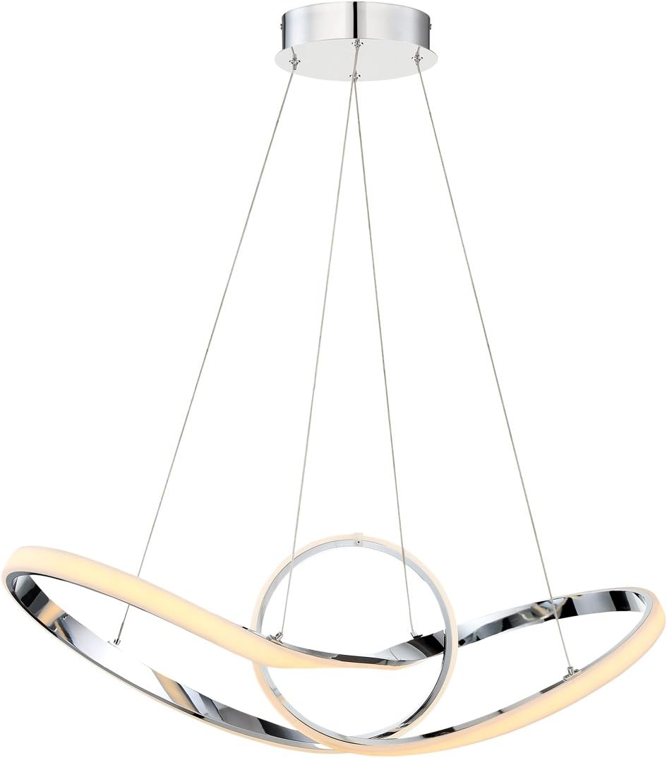 WAC Lighting dweLED, Vornado 35in LED Pendant 3000K in Chrome