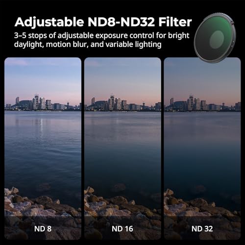 Image of SmallRig 2-in-1 CPL /VND 3-5 Filter for DJI Action 6, Adjustable ND8-ND32 & Polarizer, Action 6 Accessories for Outdoor & Action Video - 5894