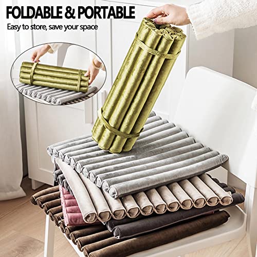 Coussins de chaise de salle à manger pliables antidérapants carrés