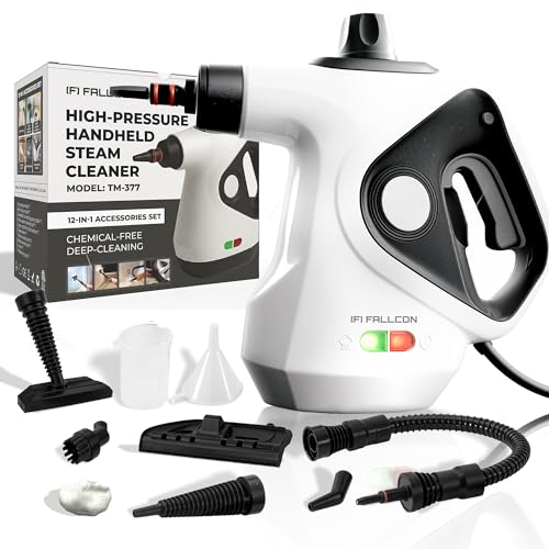 Vaporeta Limpieza Hogar 1050W – Vaporeta de Mano Potente Modelo MEJORADO 2026 con 12 Accesorios y Bolsa | Limpiador a Vapor Alta Presión 135°C sin Químicos para Cocina, Baño, Juntas y Ventanas